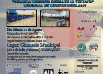 1º Torneo de Tenis de Mesa “Comarca Turística Sierra de la Ventana”