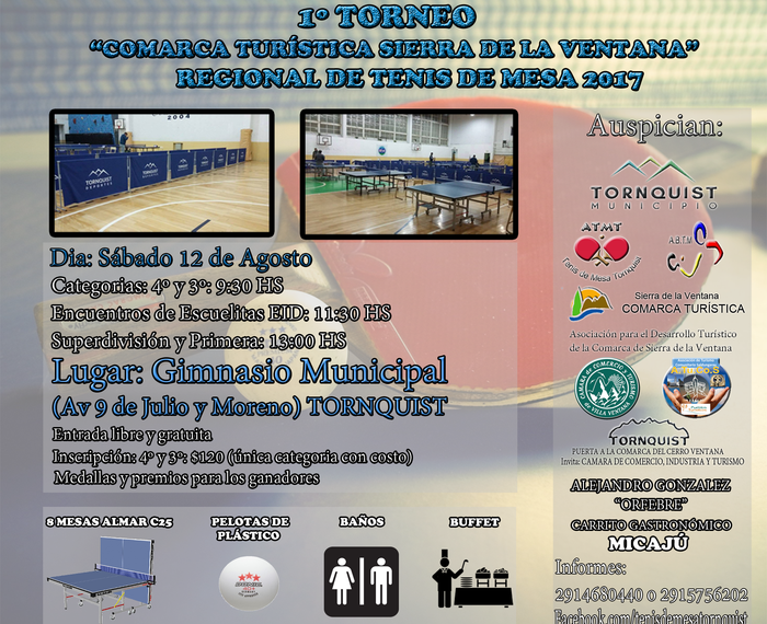 1º Torneo de Tenis de Mesa “Comarca Turística Sierra de la Ventana”