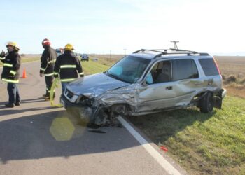 Heridos en un choque múltiple en la Ruta 33 (fotos y video)