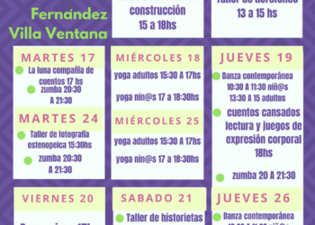 Actividades en Vacaciones en la Biblioteca Macedonio Fernandez de Villa Ventana