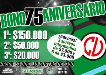El Club Unión lanzó su Gran Bono 75º Aniversario
