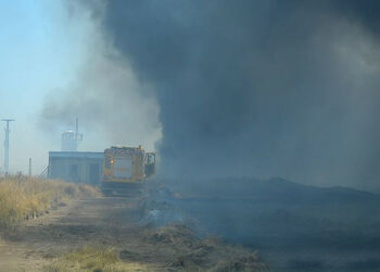 INCENDIO EN EL BASURERO MUNICIPAL: Circular con precaución sobre la Ruta Provincial N° 76