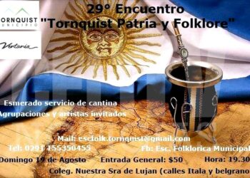 Se realiza éste domingo el 29° Encuentro “Tornquist Patria y Folclore”.