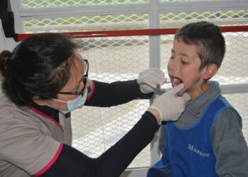 Se está realizando una campaña bucodental en los jardines del distrito