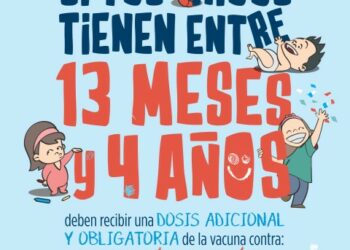 Continúa la campaña REFUERZO DE SARAMPIÓN Y RUBEOLA A MENORES