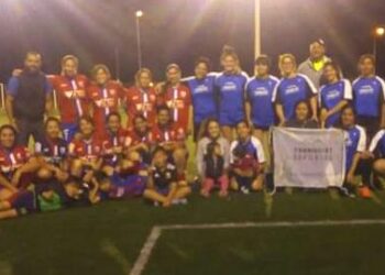 Se disputo un amistoso de fútbol femenino