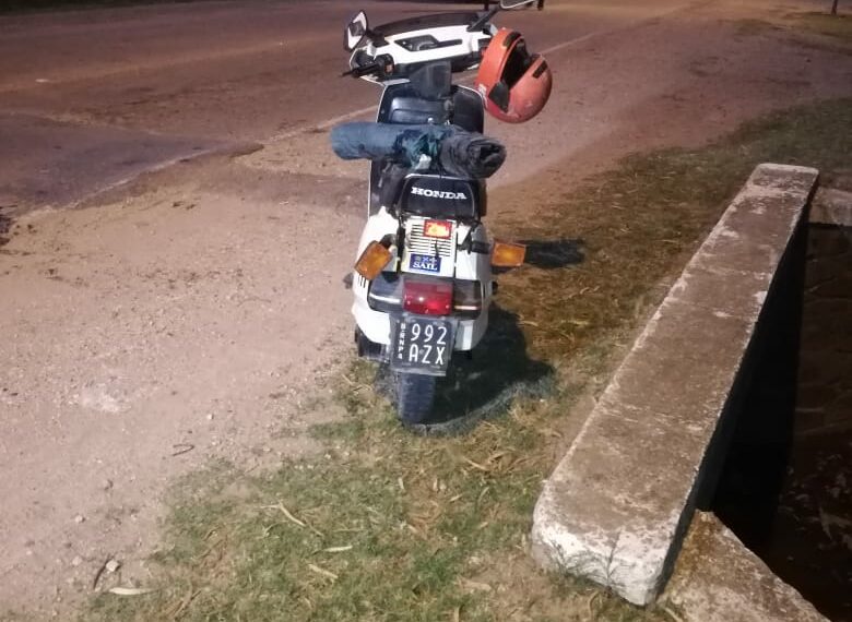 Un hombre resultó herido tras caer de su moto y fue trasladado a Bahía Blanca