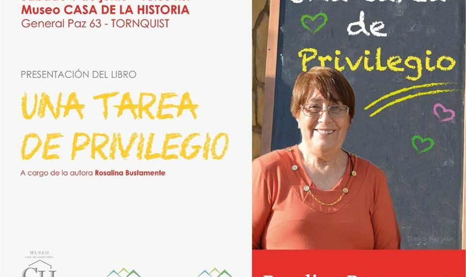 Rosalina Bustamante presentará su libro “Una tarea de privilegio” (Video)