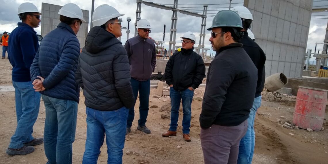 Bordoni recorrió los parques eólicos junto con representantes de Interpack S.A