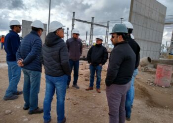 Bordoni recorrió los parques eólicos junto con representantes de Interpack S.A