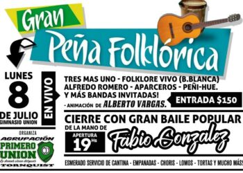Se viene una gran noche de peña folkórica en el Club Unión