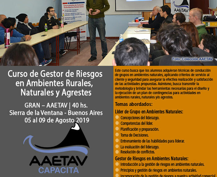 Capacitación de Turismo Activo: “Gestor de riesgos en ambientes rurales, naturales y agrestes”