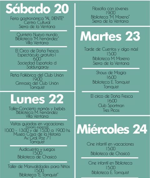 El Municipio dio a conocer la agenda de actividades culturales