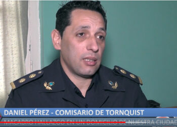 La policía investiga el macabro hallazgo en una vivienda (nota con el comisario Daniel Perez)