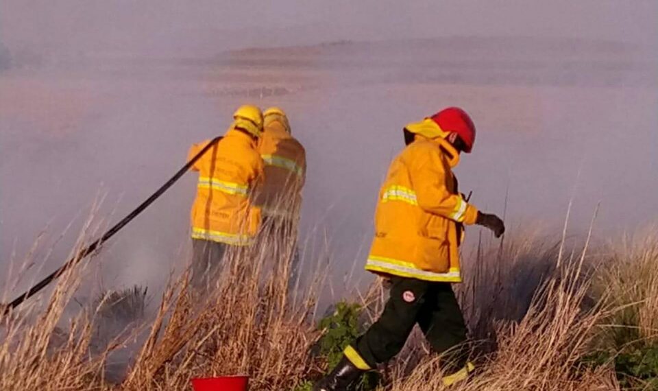 Los bomberos acudieron esta tarde a dos incendios de pastos (informe y fotos)