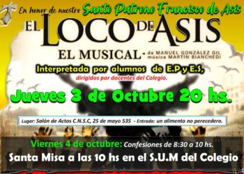 El Colegio Nuestra Señora de Luján presenta el musical “El Loco de Asis”