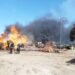 El fuego destruyó vehículos de rezago y un depósito de madera ( fotos y video )