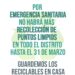 Información importante sobre el funcionamiento del servicio de recolección de basura en el distrito