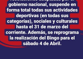 Automoto suspende las actividades deportivas y reprograma el Bingo