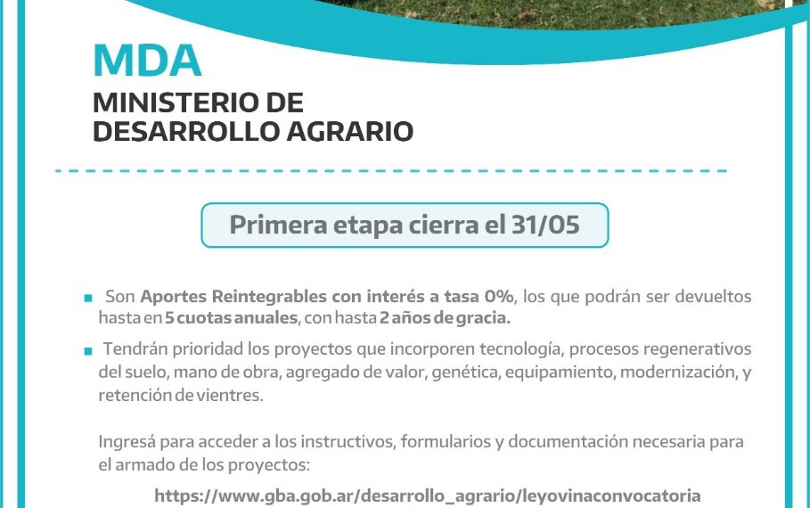 CONVOCATORIA PARA PRESENTAR PROYECTOS PRODUCTIVOS OVINOS