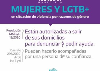 El Ministerio de las Mujeres, Géneros y Diversidad de la Nación exceptúa a las víctimas de violencia del aislamiento para realizar denuncias