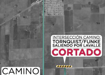 Se cerró el ingreso a Tornquist por el camino rural a Funke