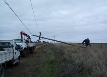 Tras varias horas de intenso trabajo el personal de la CELT. logró restablecer el servicio eléctrico en el sector rural (fotos)