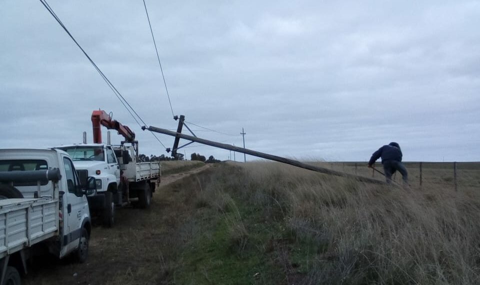 Tras varias horas de intenso trabajo el personal de la CELT. logró restablecer el servicio eléctrico en el sector rural (fotos)