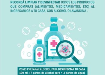 RECOMENDACIONES PARA LA LIMPIEZA DOMICILIARIA Y PRODUCTOS DE USO DOMICILIARIO