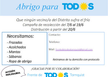 Se realiza en el distrito la campaña “Abrigo para Todos”