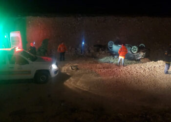 Se distrajo y terminó dando tumbos en la banquina en el km. 39 de la Ruta 33