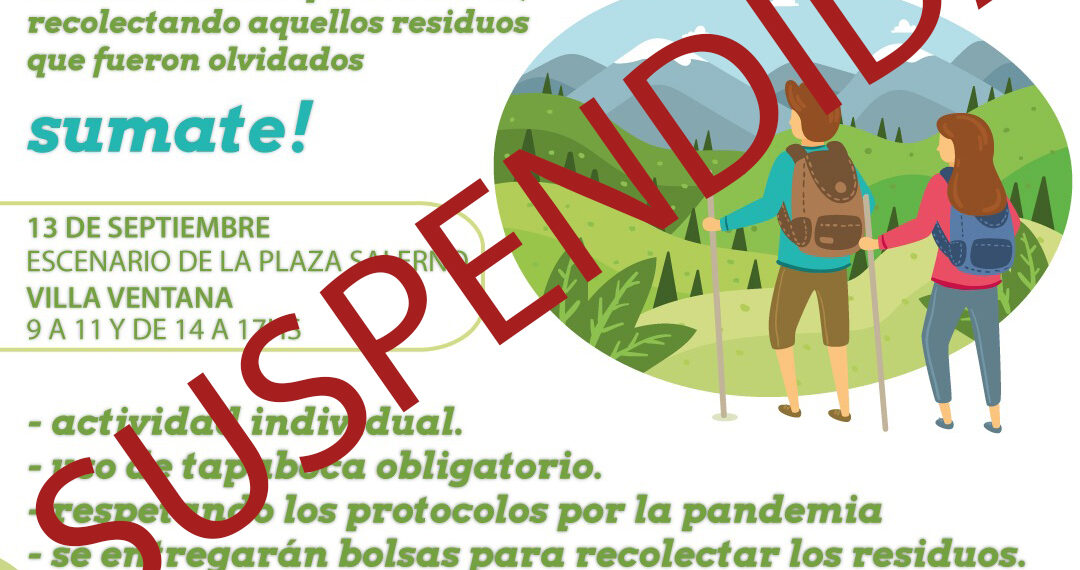 Se suspende la Caminata Ambiental en Villa Ventana