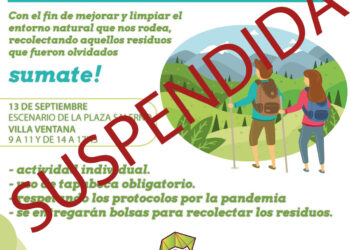 Se suspende la Caminata Ambiental en Villa Ventana