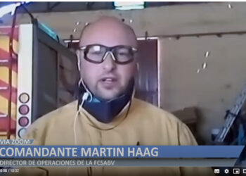 Bomberos de la región continúan trabajando en el incendio que azota a la provincia de Córdoba (Nota con Martín Haag)