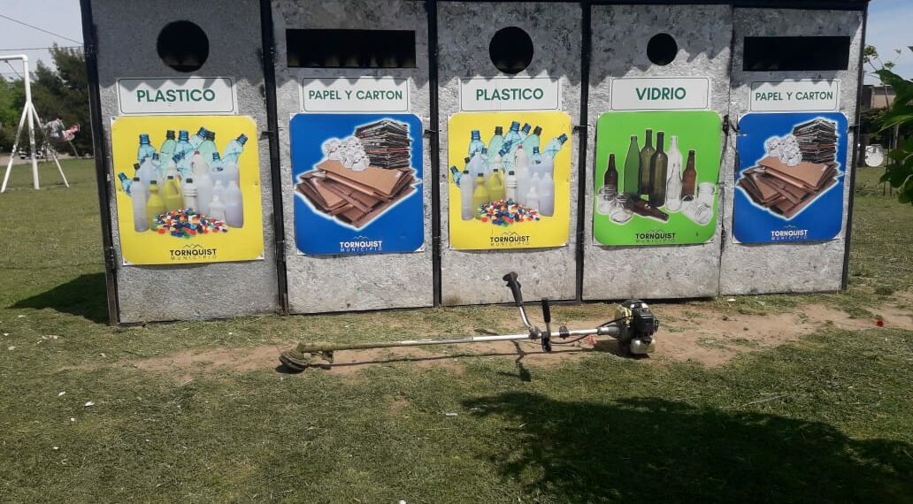 Realizan tareas de mantenimiento en los puntos limpios