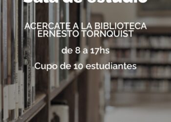 “Sala de Estudio”, la nueva propuesta de la Dirección de Juventud y la Biblioteca Popular