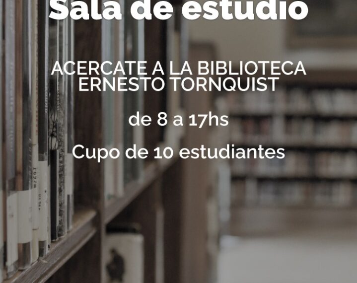 “Sala de Estudio”, la nueva propuesta de la Dirección de Juventud y la Biblioteca Popular