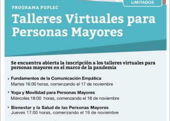 Comienza un ciclo de talleres virtuales para Personas Mayores