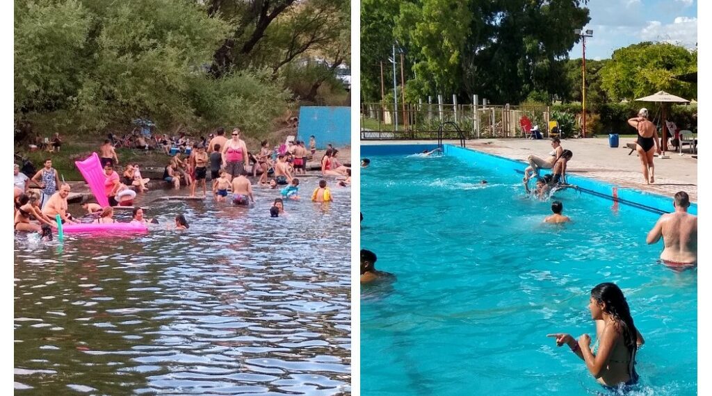 Jornada a pleno sol con turístas disfrutando de los espejos de agua del distrito
