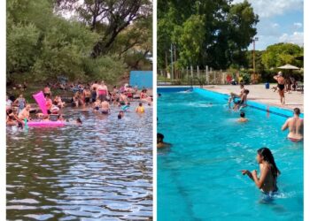 Jornada a pleno sol con turístas disfrutando de los espejos de agua del distrito