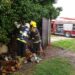 Ventura Picado e Inmigrantes: Incendio en el patio de una vivienda