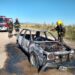 Incendio con pérdidas totales en un vehículo (fotos y agrega video)