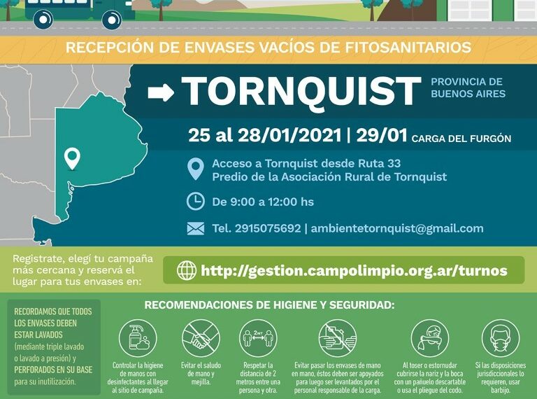 Inicia una campaña de recepción de envases vacíos de fitosanitarios