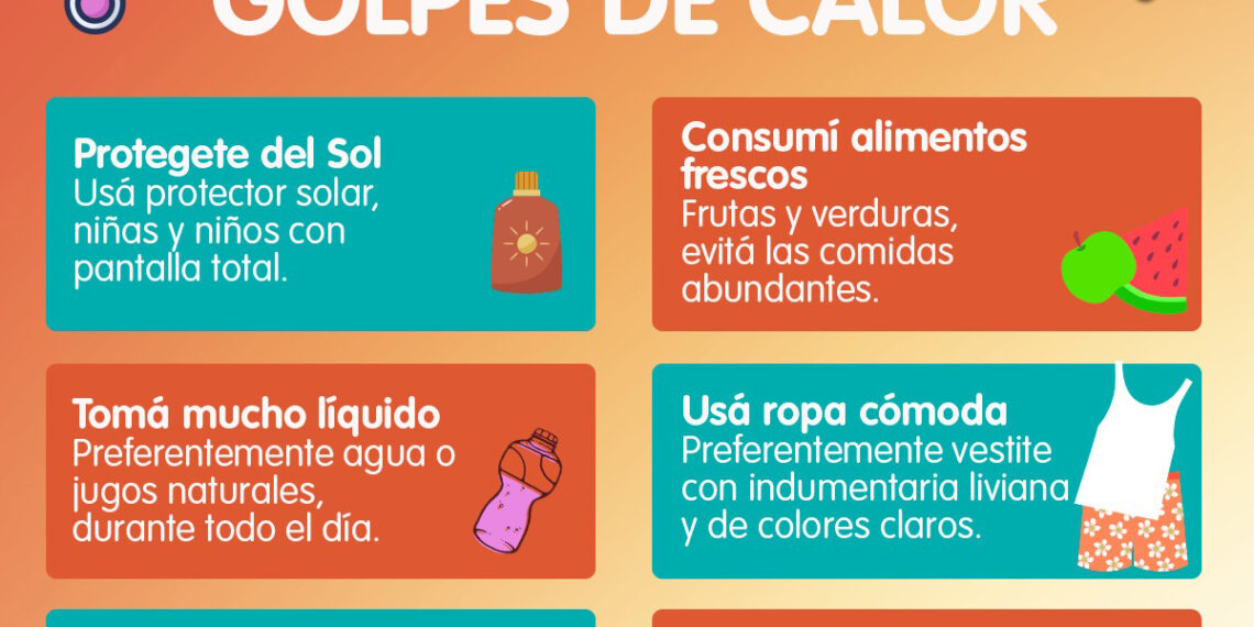 Recomendaciones para prevenir golpes de calor