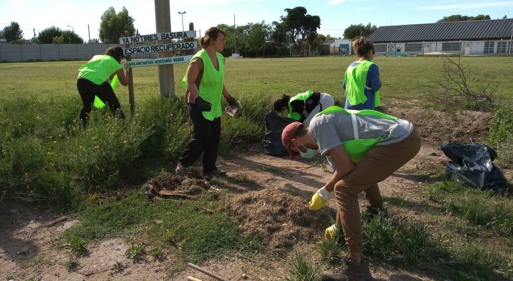 El municipio y el Voluntariado Ventania Verde avanzaron en la eliminación de minibasurales