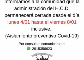 El HCD de Tornquist cerrado por aislamiento preventivo de Covid-19