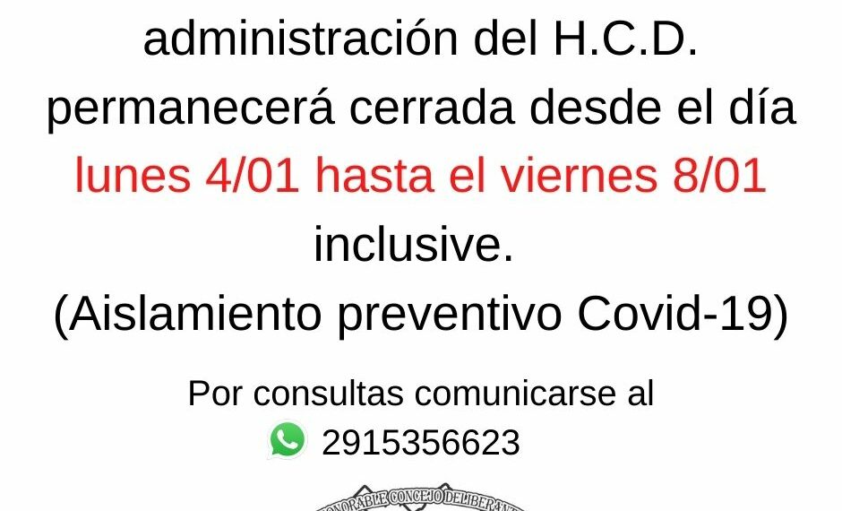 El HCD de Tornquist cerrado por aislamiento preventivo de Covid-19