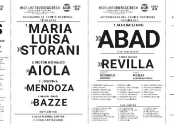 Quienes son los candidatos de la sexta sección en la interna de la UCR.