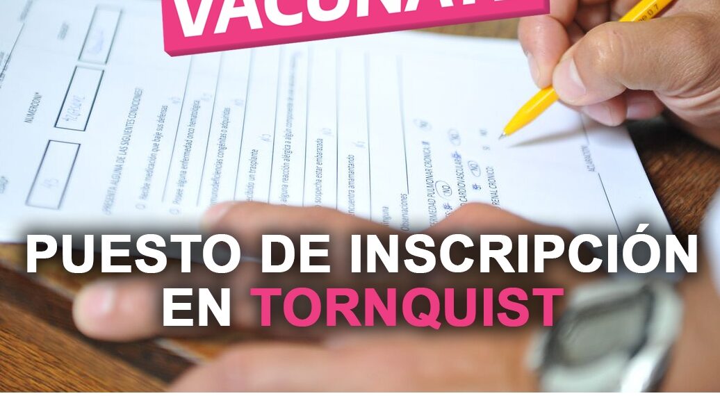 Vacunación contra el Covid-19: Puesto de inscripción en Tornquist