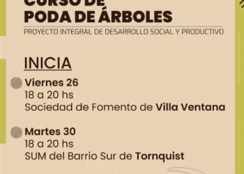 Comienza un curso gratuito de poda en Tornquist y Villa Ventana